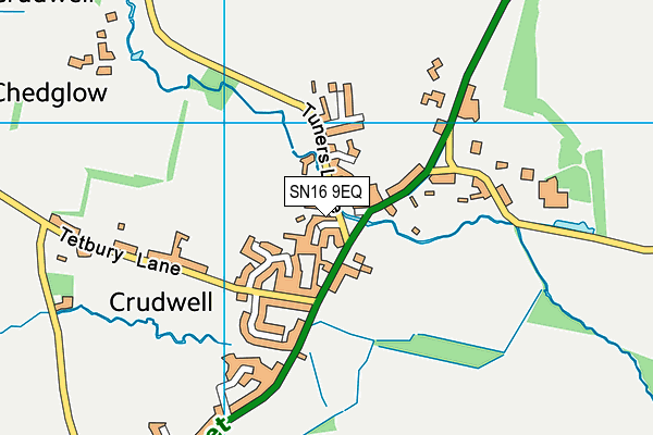 SN16 9EQ map - OS VectorMap District (Ordnance Survey)