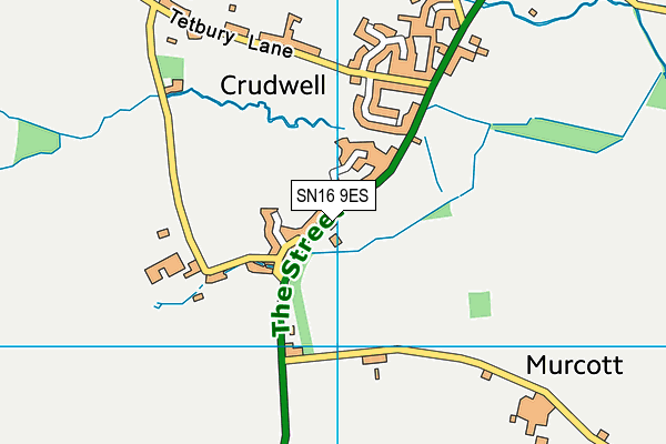 SN16 9ES map - OS VectorMap District (Ordnance Survey)