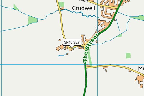 SN16 9EY map - OS VectorMap District (Ordnance Survey)