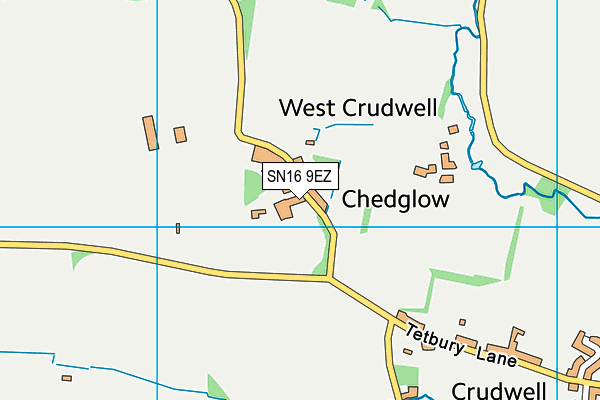 SN16 9EZ map - OS VectorMap District (Ordnance Survey)