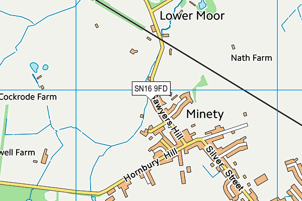 SN16 9FD map - OS VectorMap District (Ordnance Survey)