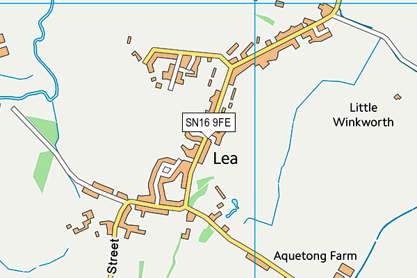 SN16 9FE map - OS VectorMap District (Ordnance Survey)