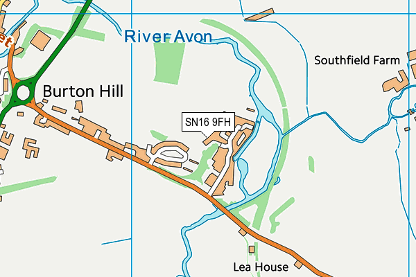 SN16 9FH map - OS VectorMap District (Ordnance Survey)