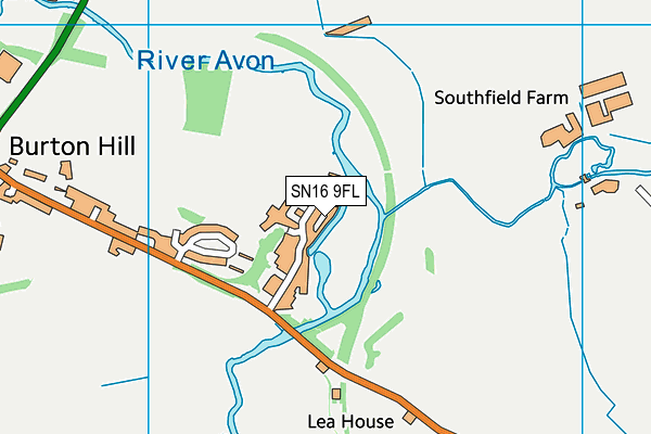 SN16 9FL map - OS VectorMap District (Ordnance Survey)