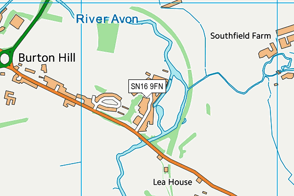 SN16 9FN map - OS VectorMap District (Ordnance Survey)