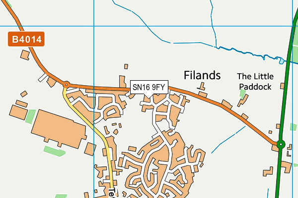 SN16 9FY map - OS VectorMap District (Ordnance Survey)