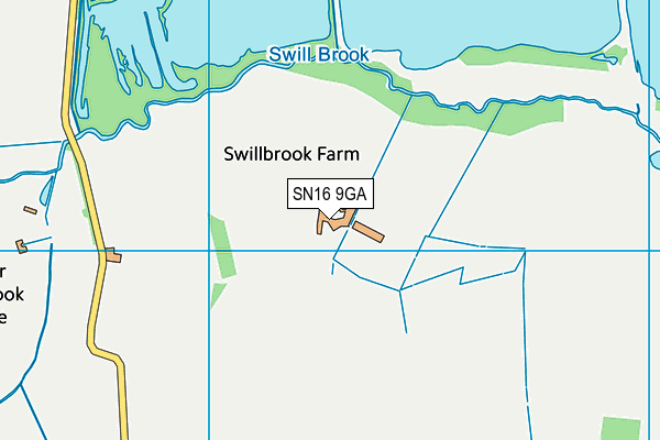 SN16 9GA map - OS VectorMap District (Ordnance Survey)
