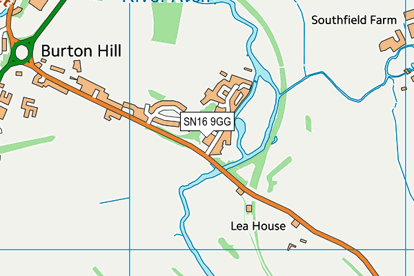 SN16 9GG map - OS VectorMap District (Ordnance Survey)