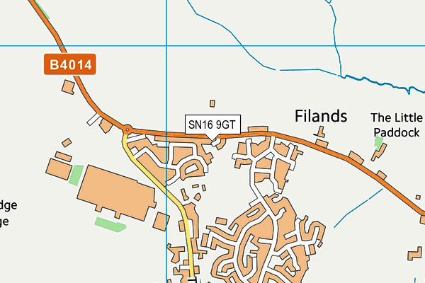 SN16 9GT map - OS VectorMap District (Ordnance Survey)