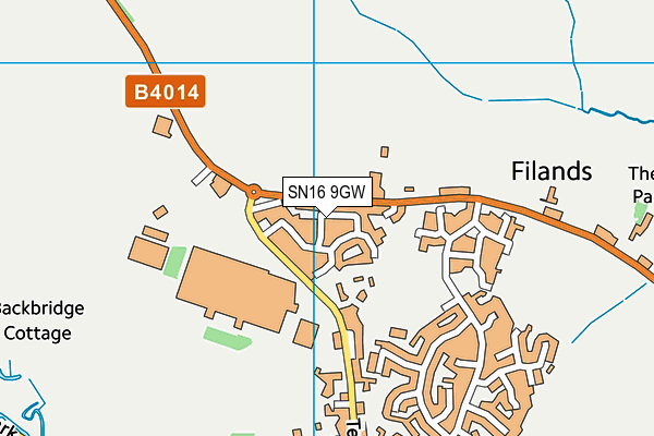 SN16 9GW map - OS VectorMap District (Ordnance Survey)