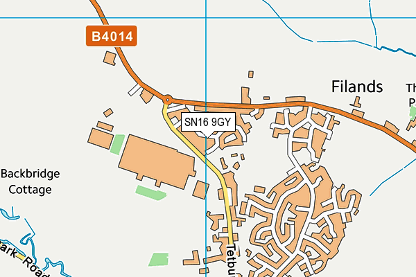 SN16 9GY map - OS VectorMap District (Ordnance Survey)