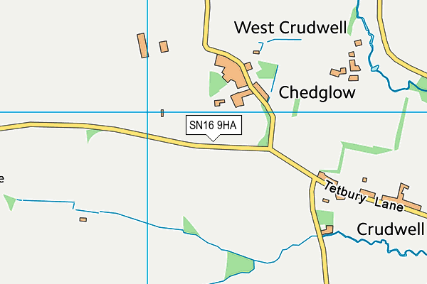 SN16 9HA map - OS VectorMap District (Ordnance Survey)