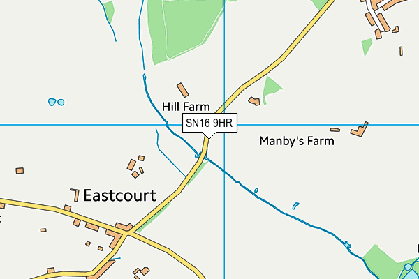 SN16 9HR map - OS VectorMap District (Ordnance Survey)