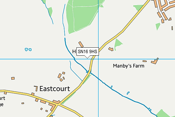 SN16 9HS map - OS VectorMap District (Ordnance Survey)