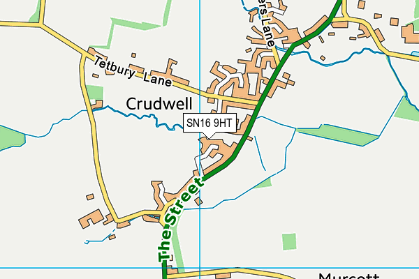 SN16 9HT map - OS VectorMap District (Ordnance Survey)