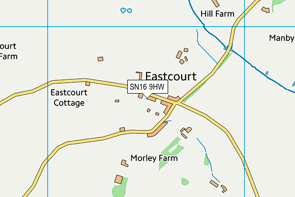 SN16 9HW map - OS VectorMap District (Ordnance Survey)