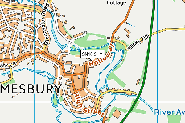 SN16 9HY map - OS VectorMap District (Ordnance Survey)