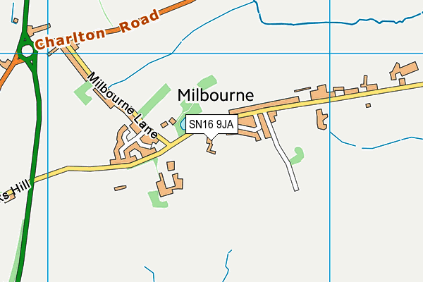 SN16 9JA map - OS VectorMap District (Ordnance Survey)