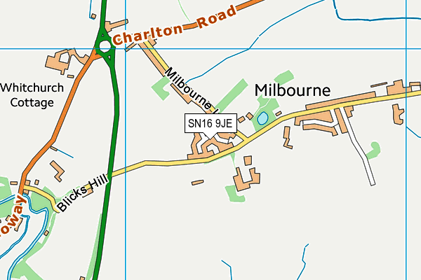 SN16 9JE map - OS VectorMap District (Ordnance Survey)