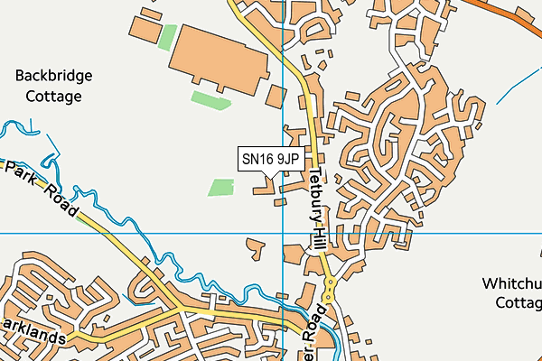 Malmesbury Lawn Tennis Club map (SN16 9JP) - OS VectorMap District (Ordnance Survey)