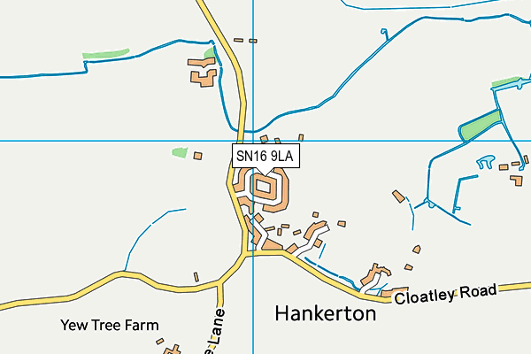 SN16 9LA map - OS VectorMap District (Ordnance Survey)