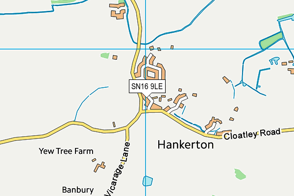 SN16 9LE map - OS VectorMap District (Ordnance Survey)