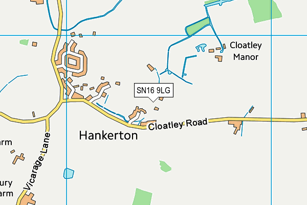 SN16 9LG map - OS VectorMap District (Ordnance Survey)