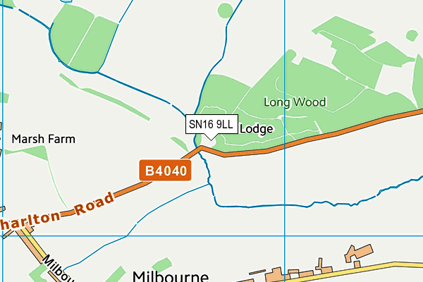 SN16 9LL map - OS VectorMap District (Ordnance Survey)