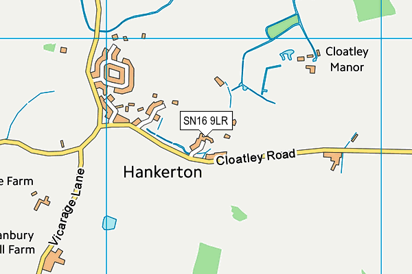 SN16 9LR map - OS VectorMap District (Ordnance Survey)