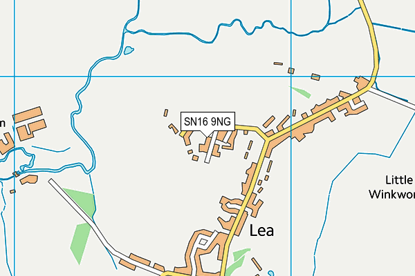 SN16 9NG map - OS VectorMap District (Ordnance Survey)