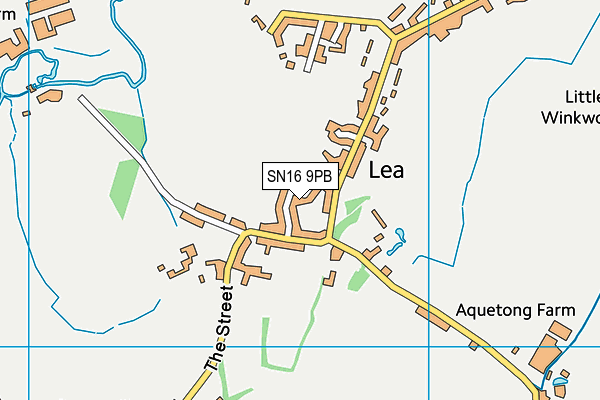 SN16 9PB map - OS VectorMap District (Ordnance Survey)