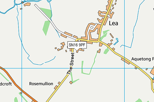 SN16 9PF map - OS VectorMap District (Ordnance Survey)