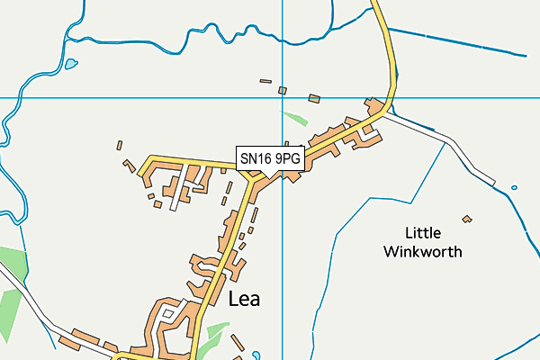 SN16 9PG map - OS VectorMap District (Ordnance Survey)