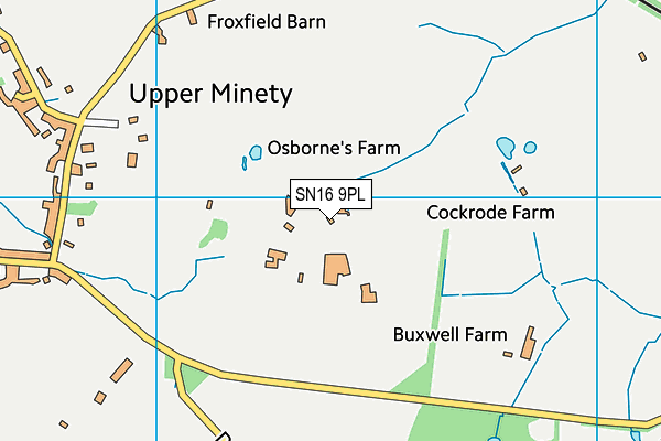 SN16 9PL map - OS VectorMap District (Ordnance Survey)