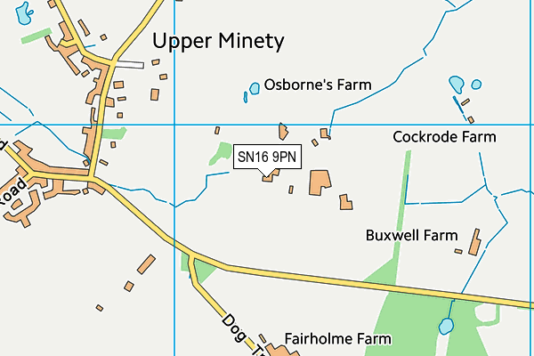 SN16 9PN map - OS VectorMap District (Ordnance Survey)