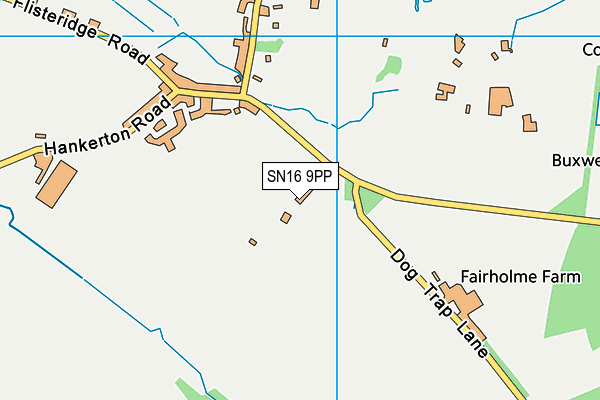 SN16 9PP map - OS VectorMap District (Ordnance Survey)