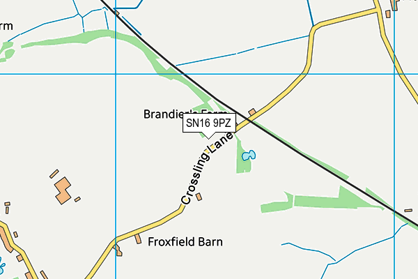 SN16 9PZ map - OS VectorMap District (Ordnance Survey)