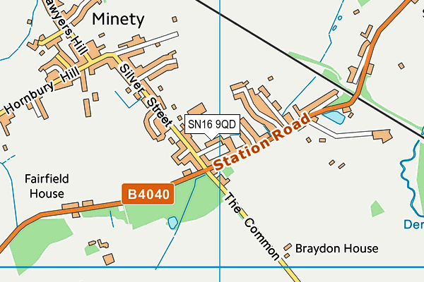 SN16 9QD map - OS VectorMap District (Ordnance Survey)