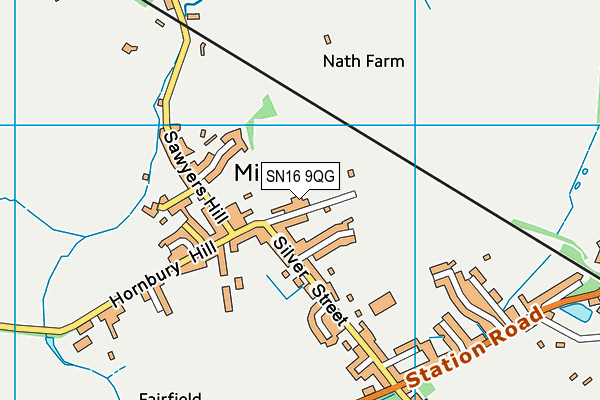 SN16 9QG map - OS VectorMap District (Ordnance Survey)