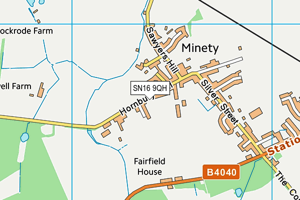 Queen Elizabeth Ii Playing Fields (Minety) map (SN16 9QH) - OS VectorMap District (Ordnance Survey)