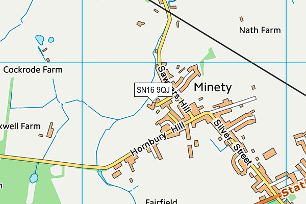 SN16 9QJ map - OS VectorMap District (Ordnance Survey)