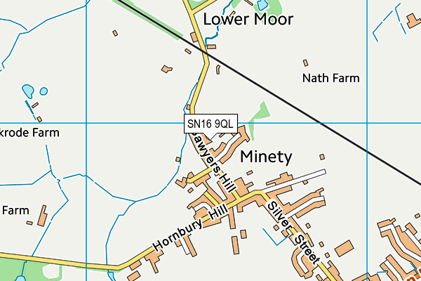 Minety Church of England Primary School map (SN16 9QL) - OS VectorMap District (Ordnance Survey)
