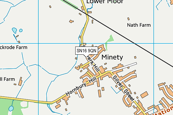 SN16 9QN map - OS VectorMap District (Ordnance Survey)