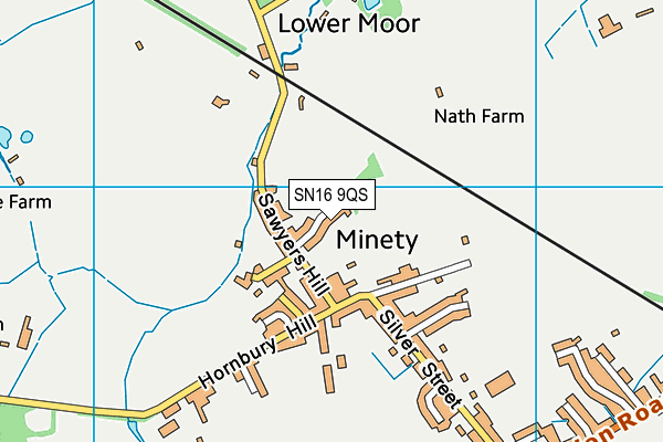 SN16 9QS map - OS VectorMap District (Ordnance Survey)