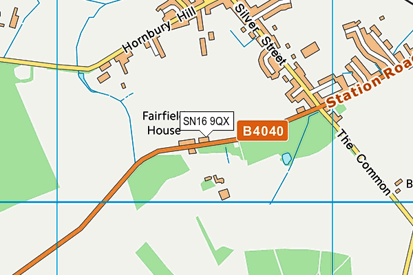 SN16 9QX map - OS VectorMap District (Ordnance Survey)