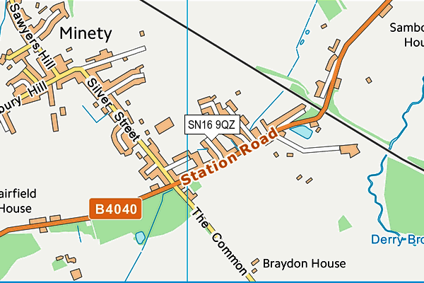 SN16 9QZ map - OS VectorMap District (Ordnance Survey)