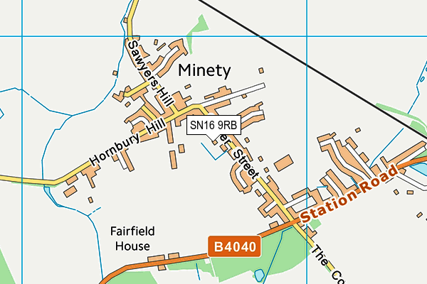 SN16 9RB map - OS VectorMap District (Ordnance Survey)