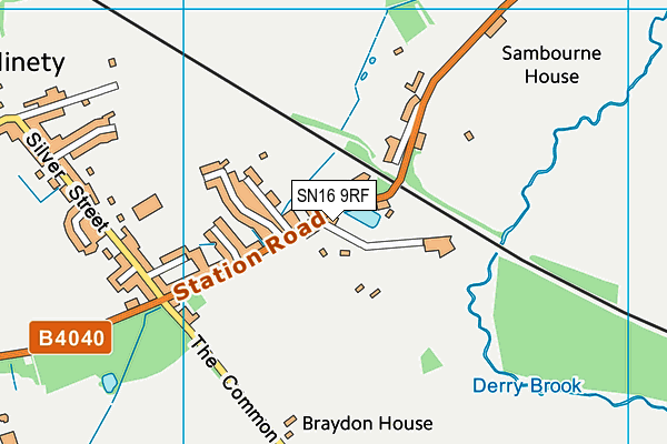 SN16 9RF map - OS VectorMap District (Ordnance Survey)