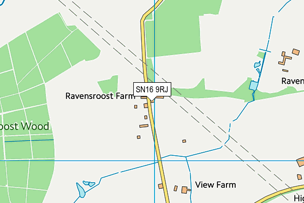 SN16 9RJ map - OS VectorMap District (Ordnance Survey)