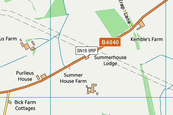 SN16 9RP map - OS VectorMap District (Ordnance Survey)